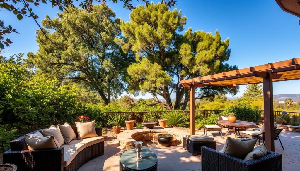 Outdoor living spaces with shade solutions